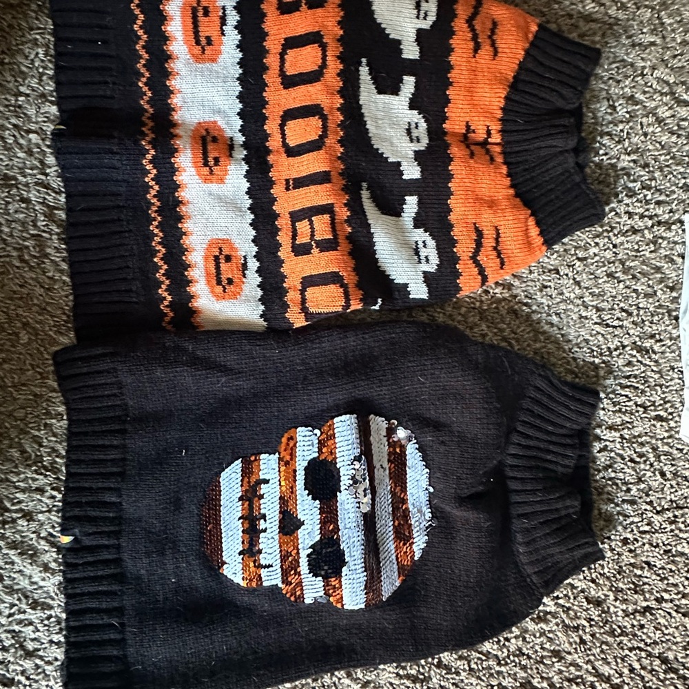 💀👻🎃 Halloween Themed Knit Dog Sweaters 🎃👻💀